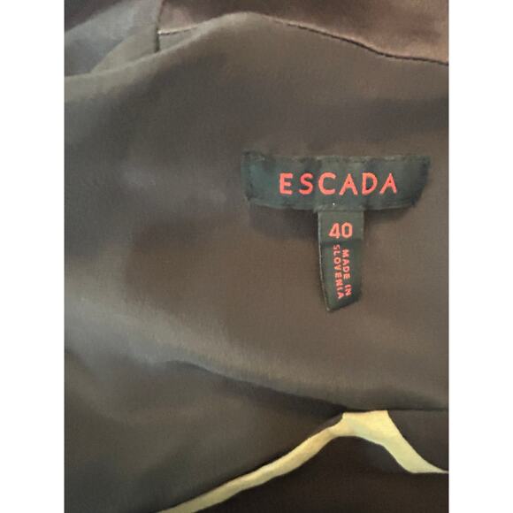 ESCADA Black Label Giraffe Print V-Neck Silk Mid Length Dress - Picture 10 of 12